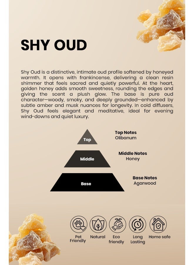 Scentscircle Shy Oud Fragrance Diffuser Oil 500ml with Olibanum | Honey Heart | Agarwood Base for Majlis, Home & Office | Scentscircle - Image 2